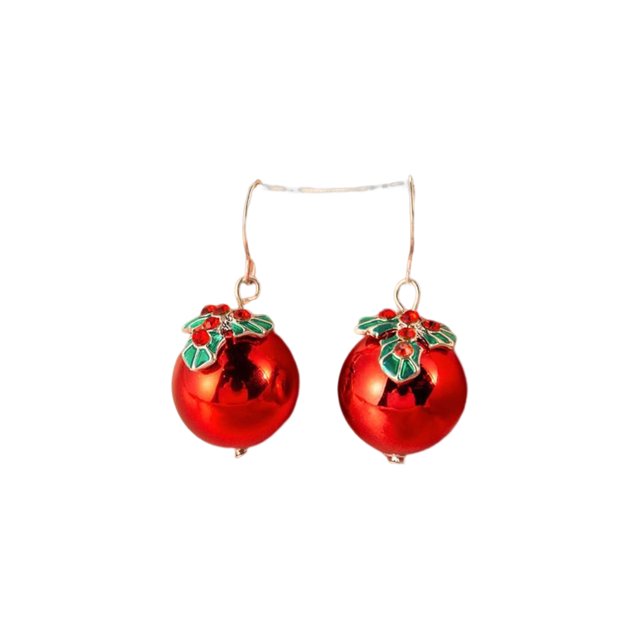 Qarigey 1 par de pendientes de mujer, pendiente de decoración de árbol de Navidad, joyería de oreja de aleación de moda para citas, adornos de Ropa, zapatos y accesorios Miscelánea Fruta Qarigey AP013835-02