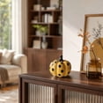 thumbnail image 7 of Orangide Halloween Decor Ceramic Pumpkin Decor Glossy Black Yellow Polka Hand Pumpkins Tabletop Ornaments for Mantel Shelf Fall Tiered Tray Home (M), 7 of 7