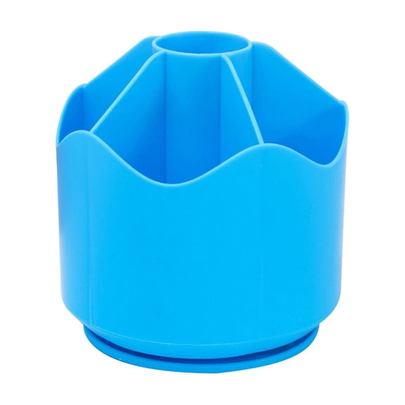 Desk Organizer for Mail,360 Degree Rotating Pen Holder,Desk Organizer Sparkling Diamond-like Pencil Holder,Large Capacity with 5 Slots,Cute Office Supplies Pencil Cup Desktop Storage Stationery,Blue