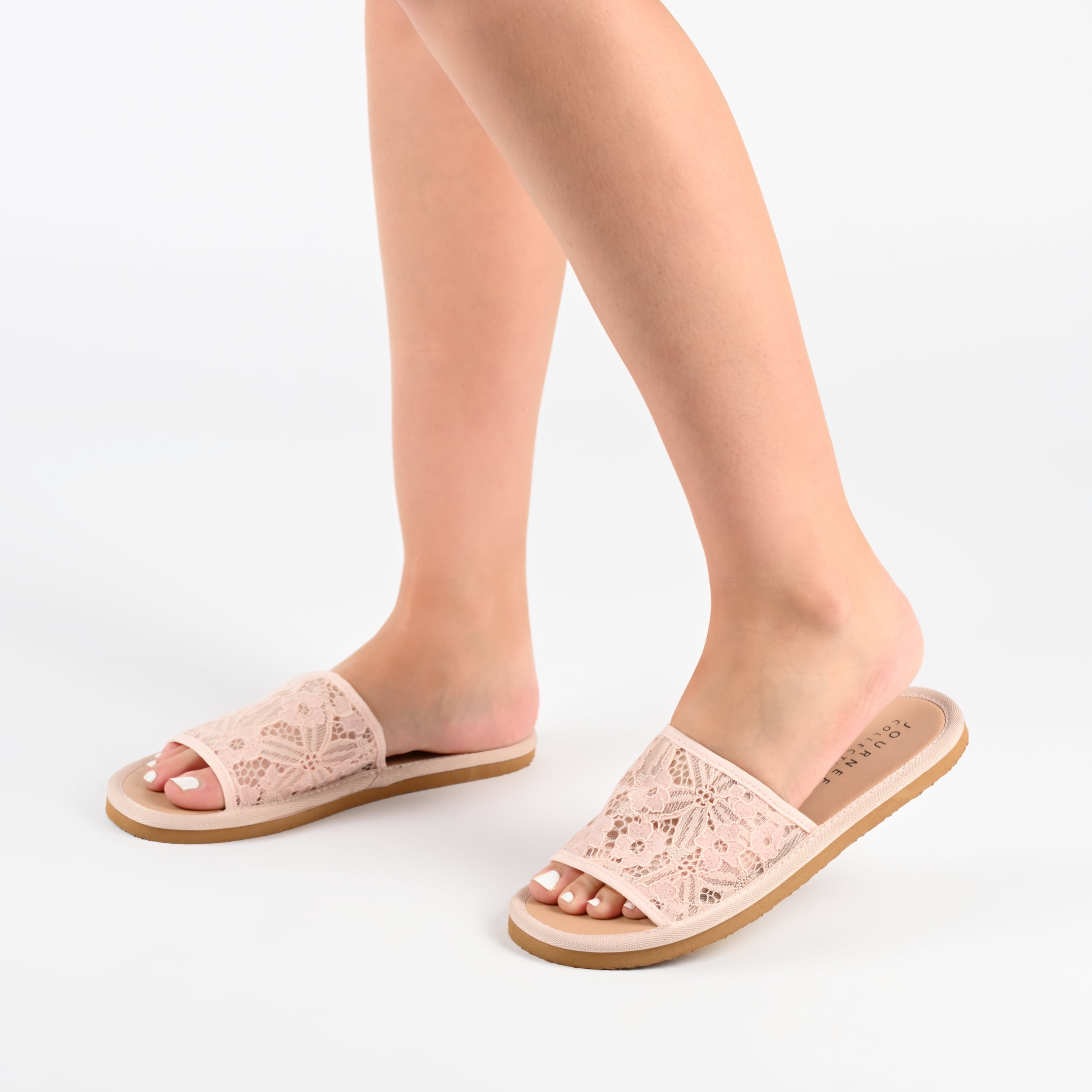 Journee Collection Womens Eniola Tru Comfort Foam Slide Flat Sandals
