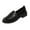 #044-Black, variant on Women's Casual Retro British Style Loafers - Autumn Winter Trendy Multi-Color Thick Sole Flat Shoes with Versatile Outfits for Everyday Chic
