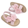 thumbnail image 5 of Tqyyweavej Baby Girls Sandals 3D Flower Open Toe Princess Flat Shoes Non-Slip Outdoor Summer Sandals with Adjustable Ankle Strap, 5 of 8