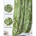 thumbnail image 6 of Vintage Green Blackout Curtains for Bedroom - 84 Inch Long Light Blocking 2 Panels Set, Retro Botanical Abstract Art Thermal Insulated Living Room Drapes Grommet Window Curtains 52"x84", 6 of 8
