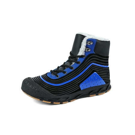 

Avamo Girls Breathable Booties Non Slip Outdoor Lace Up Snow Boots Blue 8.5