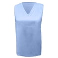 thumbnail image 4 of Lixiuxyad Tank Tops for Women Women Fashion Solid Satin Tank Casual V Neck Silk Sleeveless Tank,Blue, 4 of 5