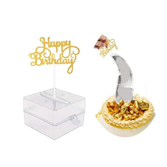 Cake Money Box Set, Money Pulling Cake Making Mold,Cake ATM Money Box with Gold GlXL16558
