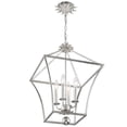 thumbnail image 3 of Crystorama Lighting 516-SA Broche - 4 Light Lantern   Antique Silver Finish, 3 of 7