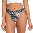 thumbnail image 1 of Balery Vintage Floral Tangas de Algodón para Mujer con Estampado – Ropa Interior Sexy, Transpirable, G-string-Large, 1 of 6