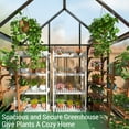 thumbnail image 4 of MUCHANT 4x6 FT Greenhouse for Outdoors, Walk-in Large Aluminum Frame Greenhouse with Quick Setup Structure and Roof Vent for Garden Backyard, Black, 4 of 6