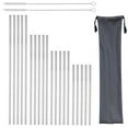 thumbnail image 2 of Reusable Stainless Steel Drinking Straws 20 Pcs Straight Straws and 20 Pcs Bent Straws, 2 of 5