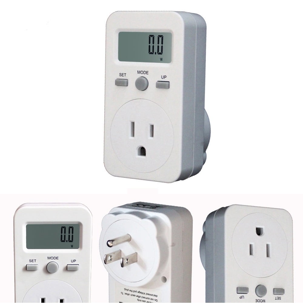 US Plug Plugin Digital LCD Energy Monitor Power Meter Monitoring Socket