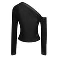 thumbnail image 2 of JGGSPWM Women's Mesh Sheer Tops Off The Shoulder Long Sleeve See Through Shirts Going Out Party Club Outfits Black S, 2 of 3