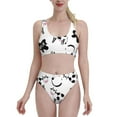 thumbnail image 2 of Picia Cute Cow and Milk Stains Women's High Waisted Bikini Scoop Neck Swimsuit Two Pieces Bathing Suit-Small, 2 of 8