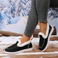 thumbnail image 5 of Mostsola Loafers for Women Winter Warm Plush Slip on House Slippers Casual Flats Snow Booties, 5 of 7