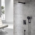thumbnail image 2 of Boyel Living Shower System Wall Mount 10 inches Shower Faucet Head 3 Function Handheld Shower Head Combo Set,Matte Black, 2 of 9