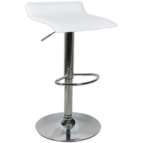 Height Adjustable Swivel Bar Stools, PVC Leather Barstool Pub Chair Counter Stool with Footrest