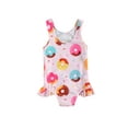 thumbnail image 3 of goowrom Barboteuse Sans Manches Imprimée Crabe/Beigne pour Petites Filles, 3 of 9