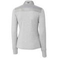 thumbnail image 3 of Women's Cutter & Buck  Gray New Hampshire Wildcats  DryTec Stealth Hybrid Quilted Full-Zip Windbreaker Jacket, 3 of 3