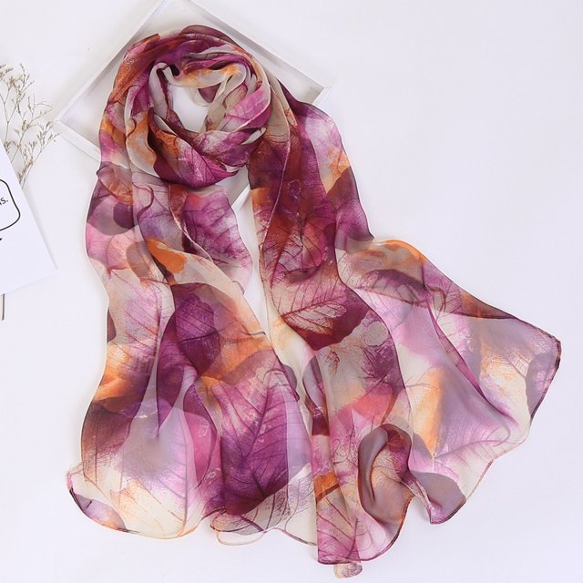 Foulards Légers Mode à Imprimé de Fleurs Foulard Portefeuille en Coton pour Femmes