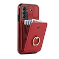 thumbnail image 6 of for Samsung Galaxy A14 5G Case, Elegant Minimalist Wallet Case with Ring Kickstand and Shoulder Strap, Shockproof Stylish Protective Durable PU Leather Cover for Samsung Galaxy A14 5G, Red, 6 of 7