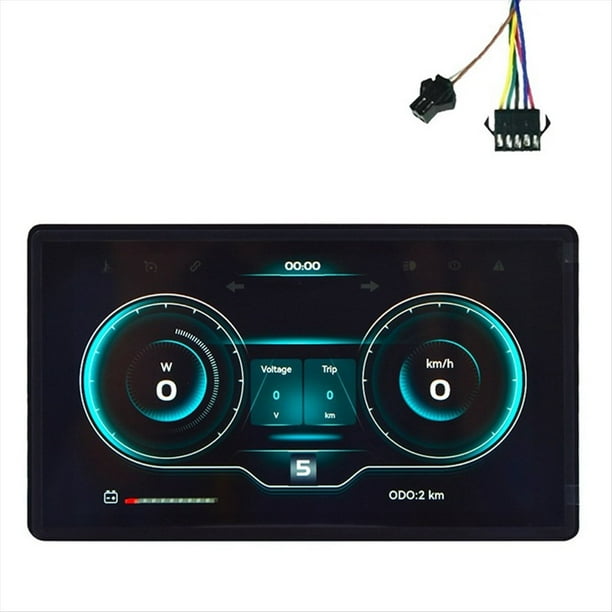 Medidor LCD para Bicicleta Eléctrica H8, 24 V, 36 V, 48 V y 60 V, Pantalla LCD para Patinete Eléctrico, Accesorios para Bicicletas Eléctricas, SM 5+2 Pines.