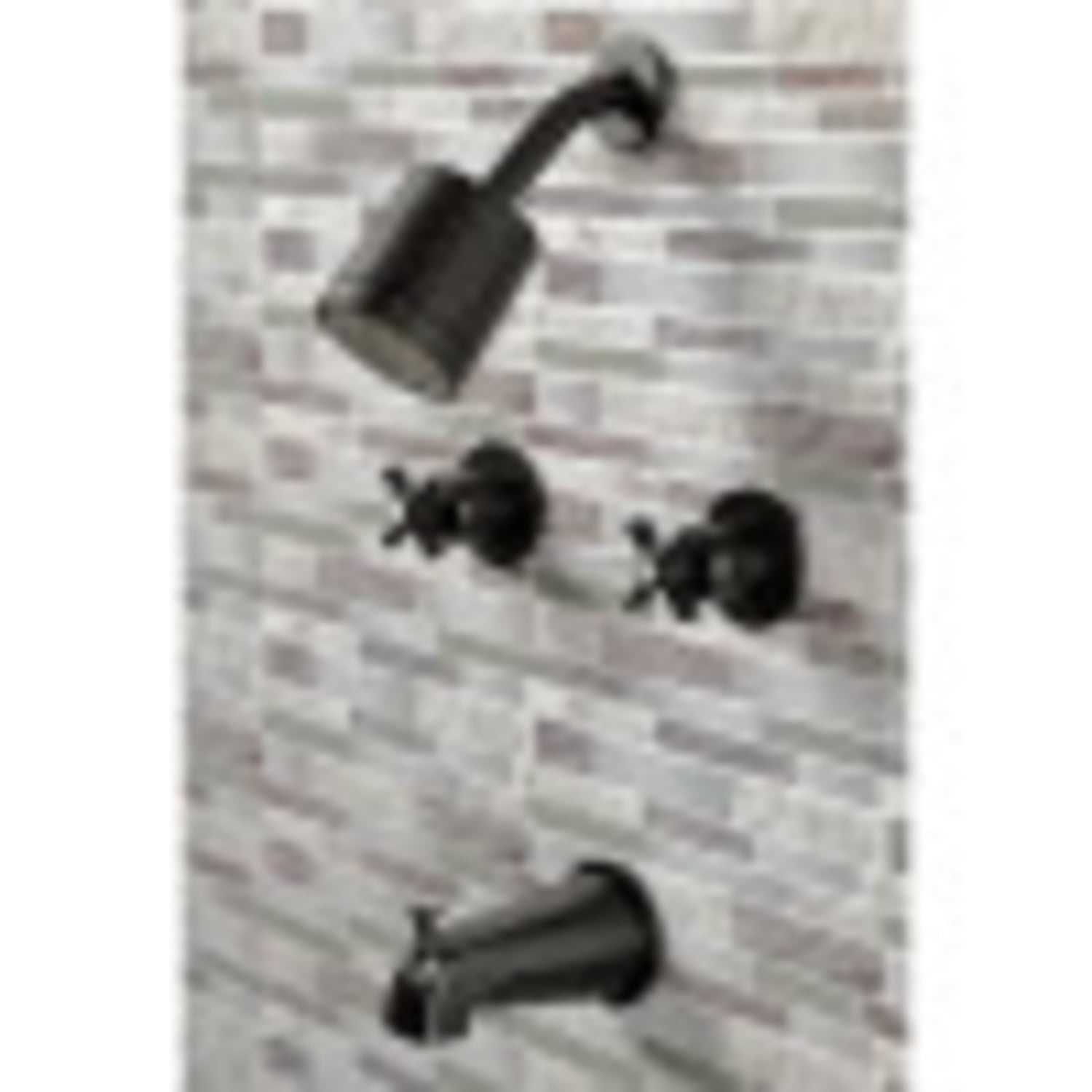 Kingston Brass KBX8140ZX Millennium Two-Handle Tub and Shower Faucet, Matte Black