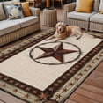 thumbnail image 2 of Fsddascl Vintage Rustic Outdoor Rug for Patio/Deck/Porch, Non-Slip Large Area Rug 4 x 6 Ft, Farmhouse Country Texas Star Wooden Grain Indoor Outdoor Rugs Washable Area Rugs, Camping Rug Carpet, 2 of 5