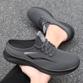 thumbnail image 5 of Domzle Shoes for Men Casual Slip on Walking Sneakers Lightweight Breathable Mesh Fashion Gym Athletic Sports Workout Non Slip Trainers Gray, 5 of 6