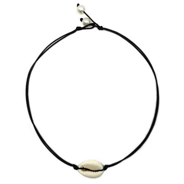 SmartBy Boho Hawaii Beach Women Sea Shell Charm Faux Pearl Choker - Main Image