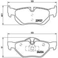 thumbnail image 4 of Brembo 08-13 BMW 128i/2006 325i/325xi/07-13 328i/13-15 X1 Rear Premium Low-Met OE Equivalent Pad, 4 of 4