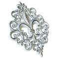 thumbnail image 3 of Lulu Decor, Cast Iron Fleur De Lis Decoration Plaque (White Plaque), 3 of 3