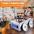thumbnail image 3 of Wechef 1200W Dual Pots Countertop Food Warmer Stainless Steel Commercial Bain Marie, 3 of 10