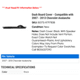 thumbnail image 2 of Dash Board Cover - Compatible with 2007 - 2013 GMC Yukon 2008 2009 2010 2011 2012, 2 of 9