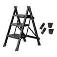 thumbnail image 4 of Escalera de tijera Escalera plegable Hogar multifuncional para adultos Escalera de tijera engrosada liviana para el hogar Taburete antideslizante negro, 4 of 8