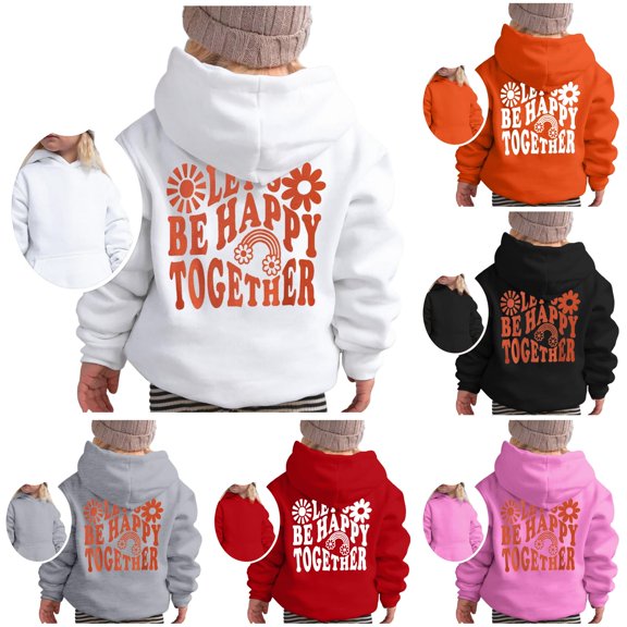 Vividxx Hoodies For Girls Long Sleeve Soft Sweatshirt Letter Print Kids Cute Pullovers Top Fashion Casual Hoodie For Fall Winter Classic 2-3 Years