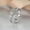 Platinum White Diamond, variant on Womens Double Layer V Shaped Adjustable Open Ring Zircon Copper Fashion Jewelry Dainty Delicate Ring Statement