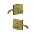 thumbnail image 5 of Schlage FC172WIT608COL Custom Whitney Non-Turning Two-Sided Dummy Door Lever Set - Brass, 5 of 7