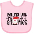 thumbnail image 3 of Inktastic Rolling with My Gnomies Cute Christmas Gnome in Hat Boys or Girls Baby Bib, 3 of 4