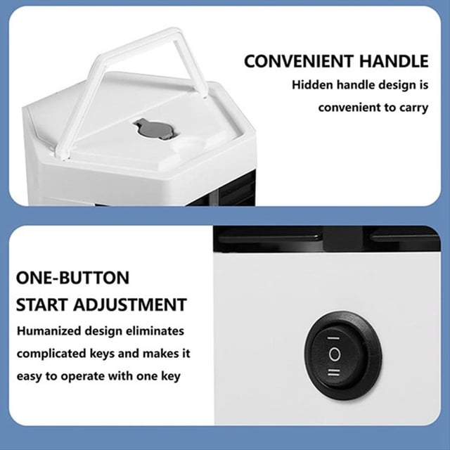 Mini Ventilador de Aire Acondicionado, Ventilador Enfriador de Escritorio, Humidificador en Aerosol Portátil USB, Ventilador Refrigeración por Agua para Dormitorio y Escritorio