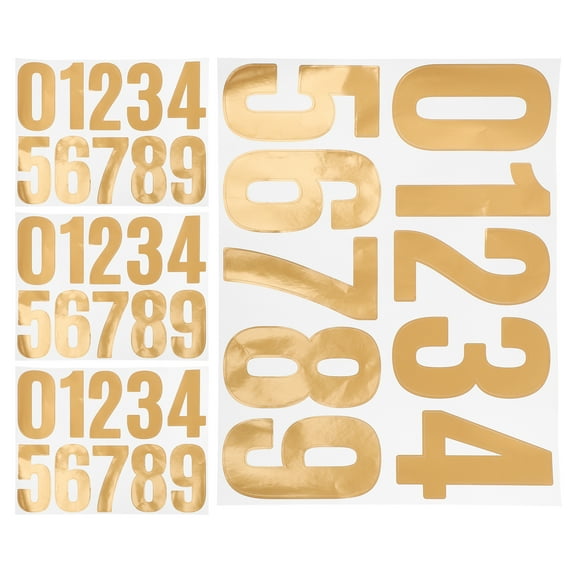 4 Sets Large Number Stickers for Mailbox and House Address Decals - , Versatile Outdoor Number Labels