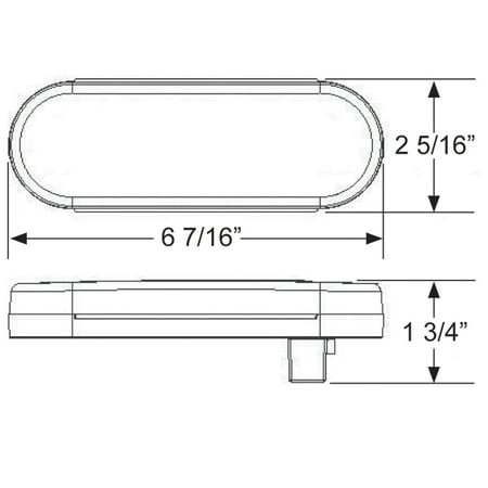 Hopkins Towing Solutions LED 6 in. Red Submersible Oval Stop, Tail, Turn Light, C561RTM