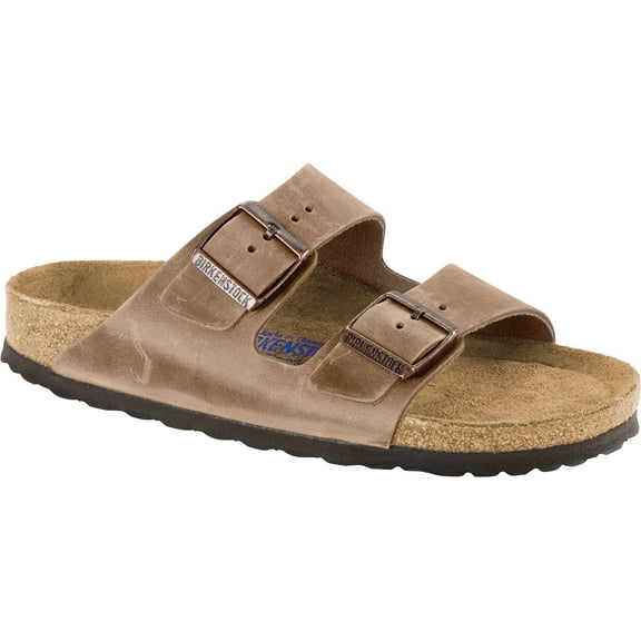 Birkenstock Men's Arizona Soft Footbed Sandals, Tobacco, Brown, 10 Medium US