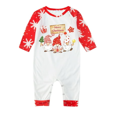 

NECHOLOGY Family Matching Christmas Pajamas Set of 3 Baby Christmas Print Set Family Christmas Pajamas Shirts for Family Suit Red 12 Months
