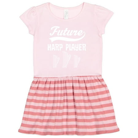 

Inktastic Future Harp Player Music Gift Gift Toddler Girl Dress