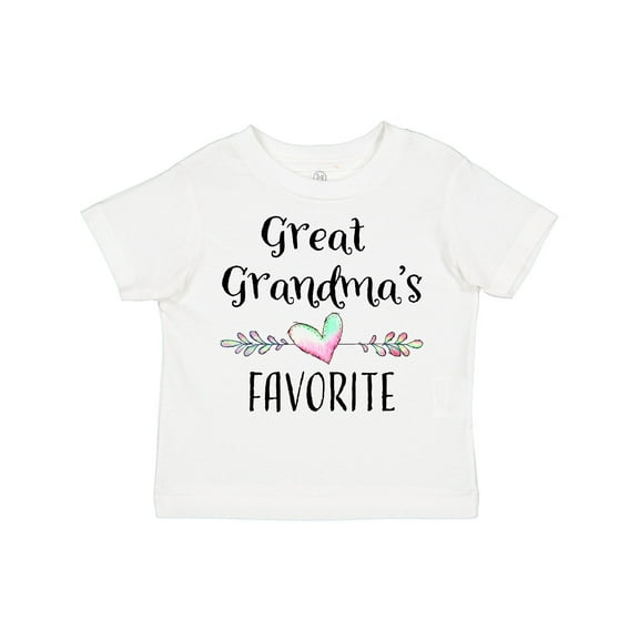 Inktastic Great Grandmas Favorite- Heart Great Grandchild Boys or Girls Toddler T-Shirt