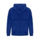 thumbnail image 5 of Sudadera con capucha para hombre, informal, de doble cara, con bolsillo de terciopelo, color liso, de manga larga, blusa de poliéster para hombre, 5 of 7