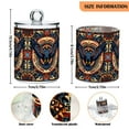 thumbnail image 5 of Yayeee 2 Pack Qtip Holder Bathroom Cotton Swab Canister with Lid Clear Dispenser Set, Blue Geometric Eagle, 5 of 6
