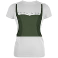 thumbnail image 1 of Costume de Jeune Fille de la Renaissance Halloween Vert T-Shirt Doux Juniors, 1 of 1