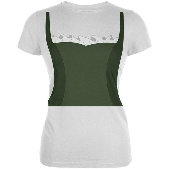 Costume de Jeune Fille de la Renaissance Halloween Vert Juniors T-Shirt Doux