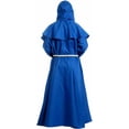 thumbnail image 2 of Albornoz de sacerdote, fraile medieval, capucha, monje renacentista, disfraz de monje con capucha, 2 of 5